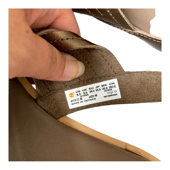 Timberland Adley Shore Cross Band Leather Sandals in Bronze - Picture 8 of 8